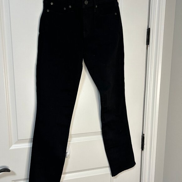 GAP Classic Straight Mid Rise Black Jeans Size 28/6R - Picture 2 of 3